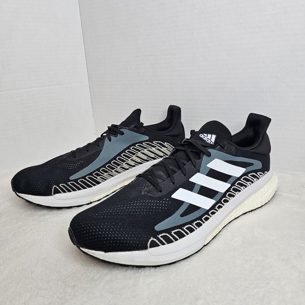Adidas Solar Glide 3 Mens 14 Shoes Running Sneaker Black FV7254 Athletic